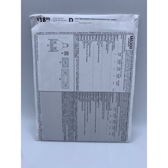 McCall's Apron Tea Cozy Placemat Runner Sewing Pattern M6300 - uncut - Picture 2 of 2